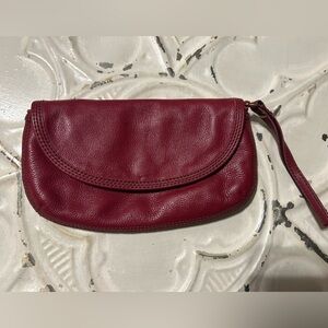 Lucky Brand Red Leather Clutch